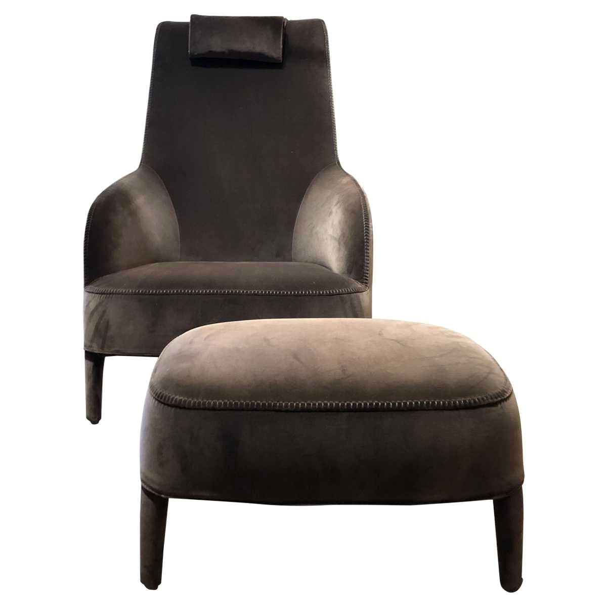 "Antonio Citterio Febo Armchair and Ottoman"