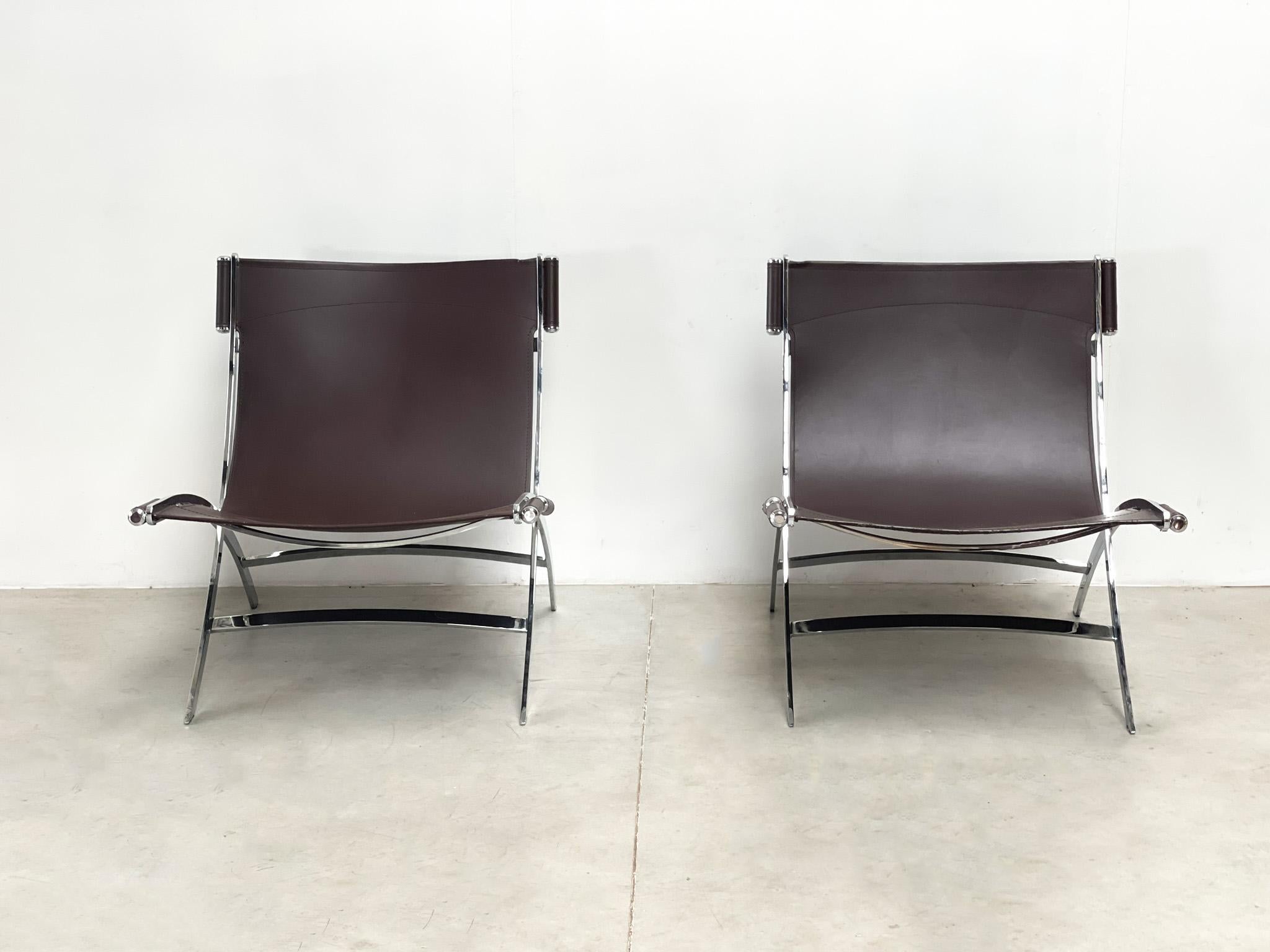 Antonio Citterio Flexform Italia Scissor Chairs In Good Condition In Nijlen, VAN