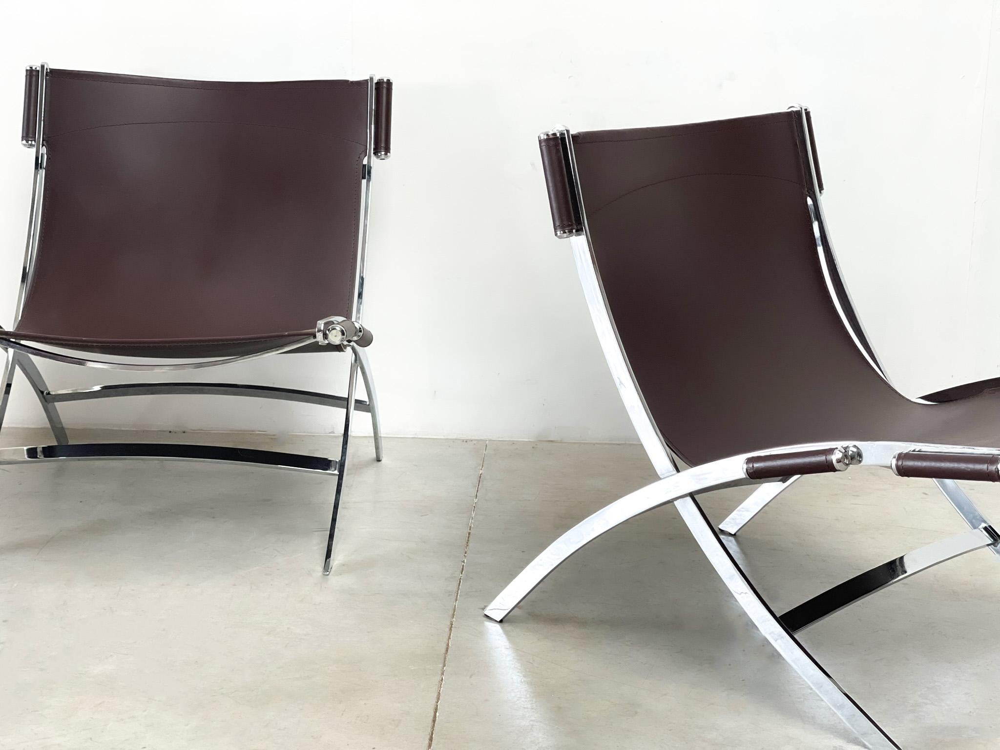 Late 20th Century Antonio Citterio Flexform Italia Scissor Chairs