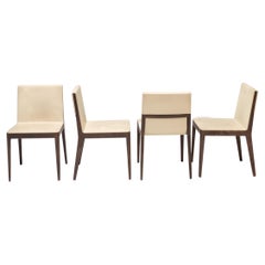 Antonio Citterio for B&B Italia Beige Leather EL Dining Chairs, Set of 4