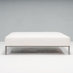 Antonio Citterio for B&B Italia Cream Fabric Michel Effe Large Ottoman