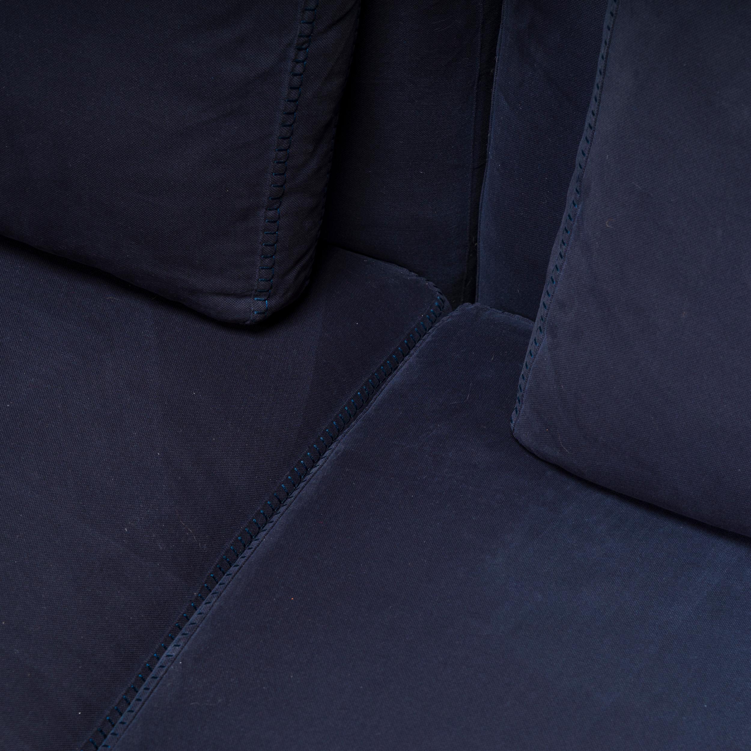 Antonio Citterio for B&B Italia Dark Blue Fabric Michel Corner Sofa For Sale 1
