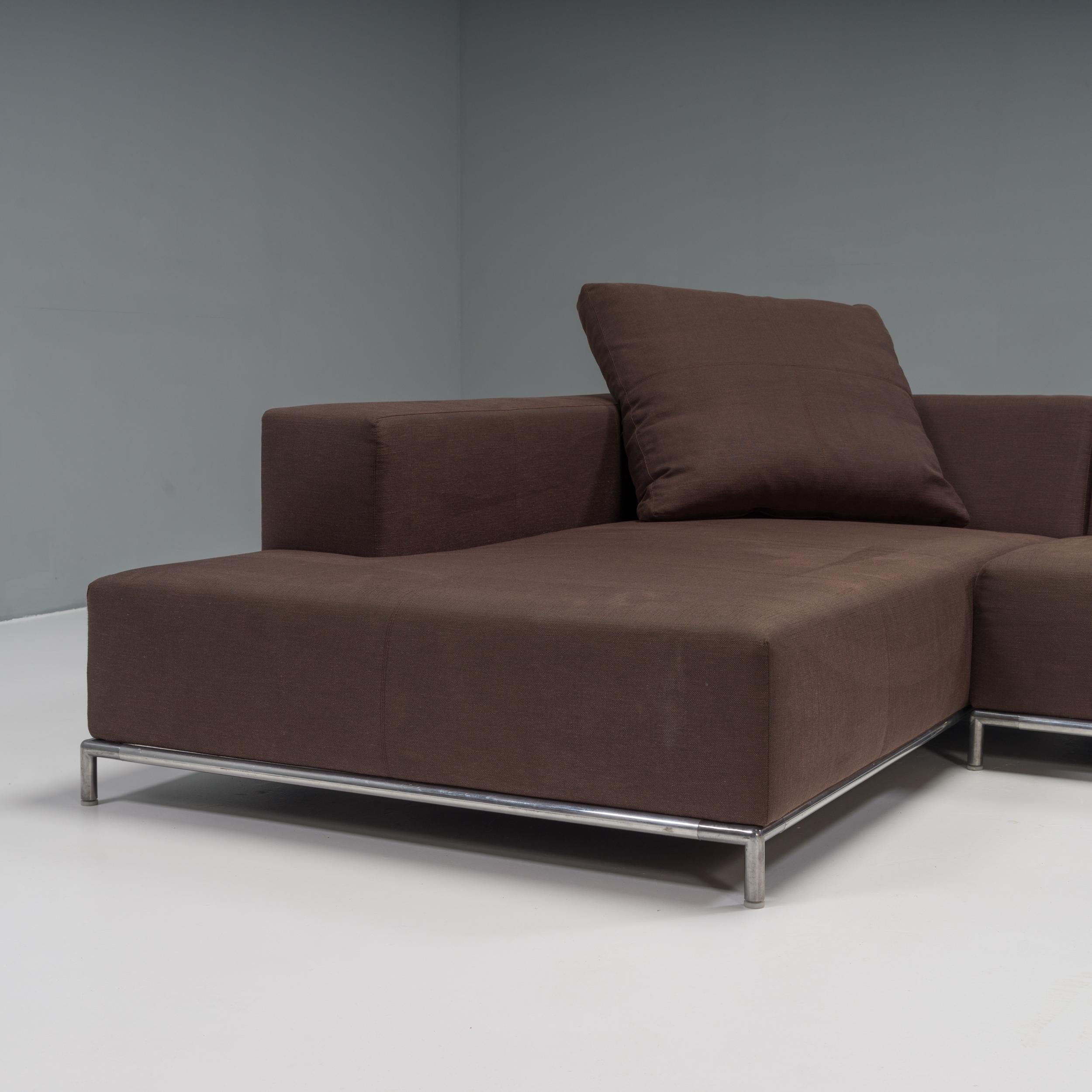 Contemporary Antonio Citterio for B&B Italia Grey Fabric George Corner Sofa