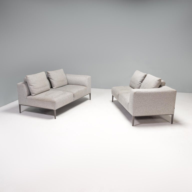 B&B Italia by Antonio Citterio Grey Fabric Michel Effe Corner Sofa For