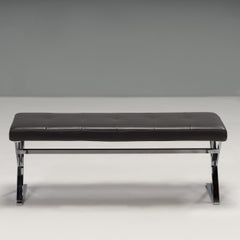 B&B Italia Maxalto von Antonio Citterio Pathos, schwarze Lederbank, 2013