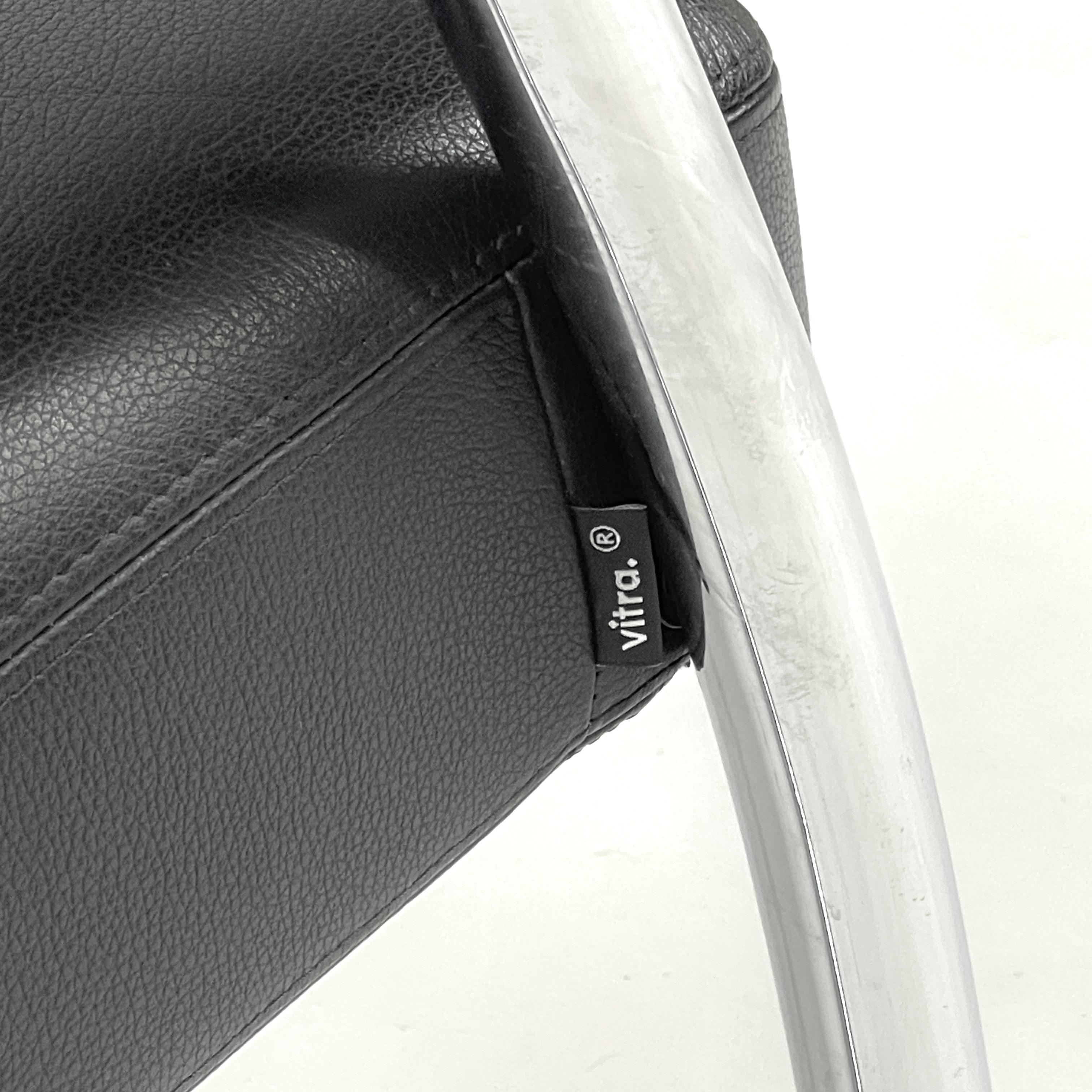 ANTONIO CITTERIO for VITRA Cantilevered Chrome & Leather Lounge Chair 4 avail. For Sale 1