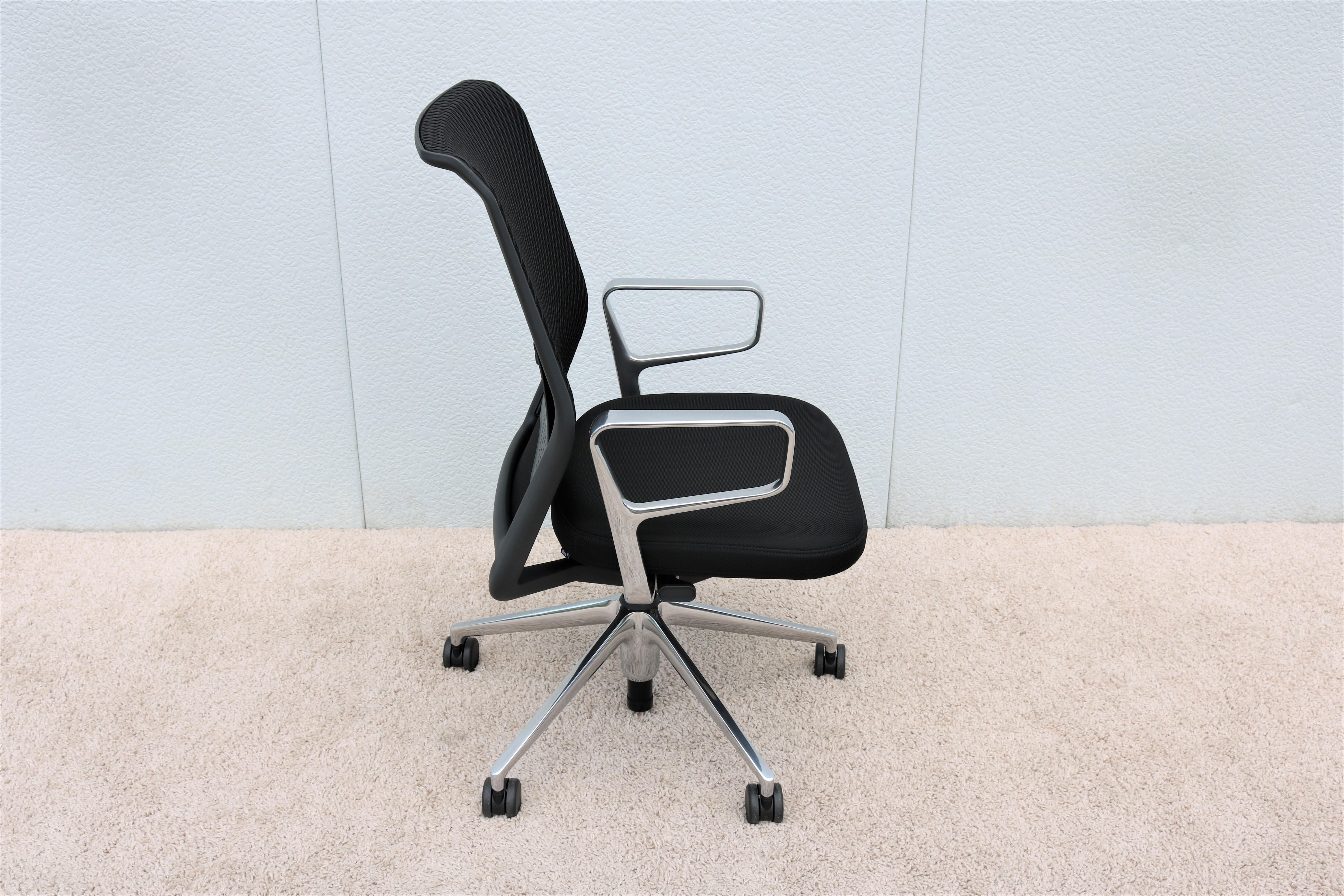 Modern Antonio Citterio for Vitra Ergonomic ID Mesh Black Office Desk Chair, Brand New For Sale