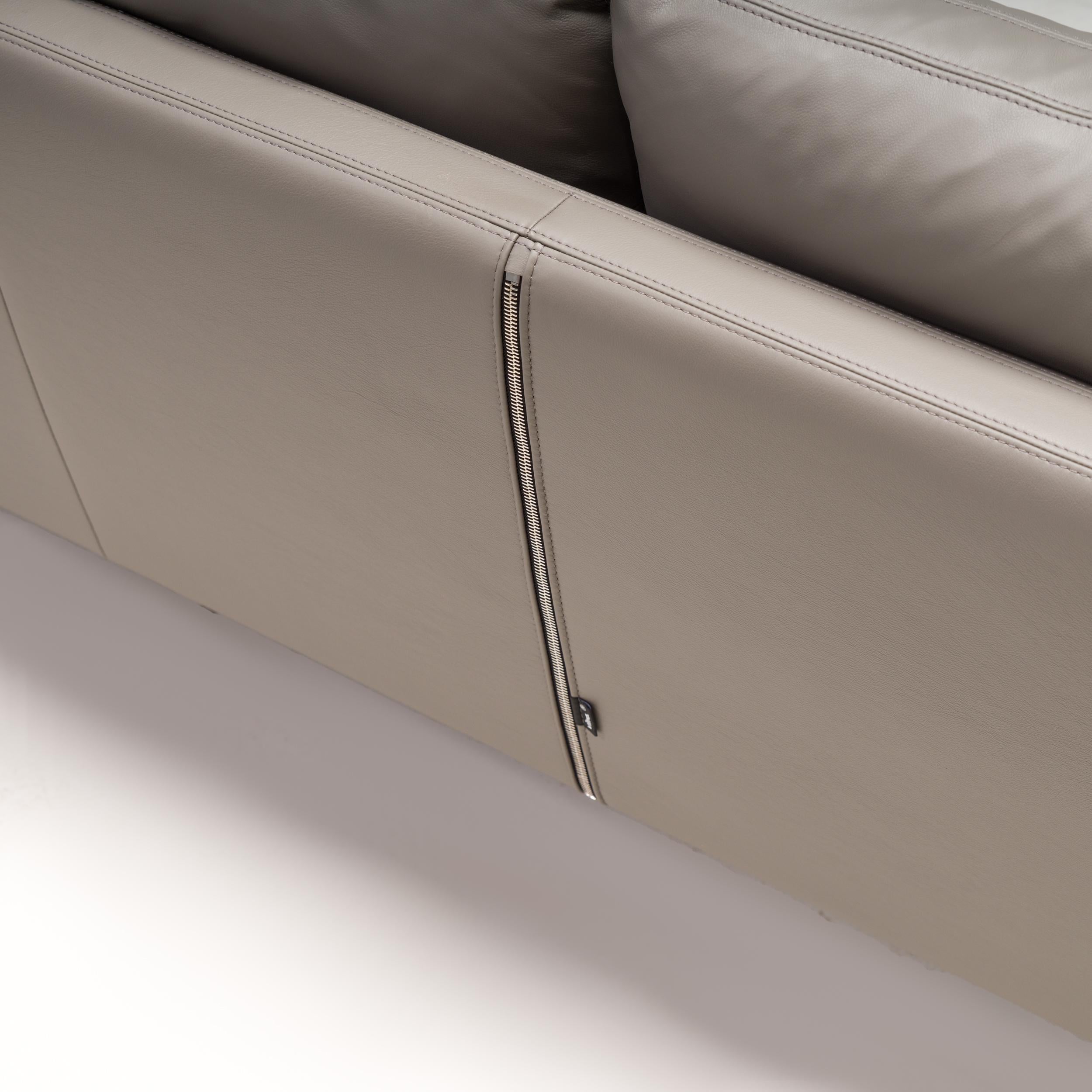 Antonio Citterio für Vitra, dreisitziges Suita-Sofa aus grauem Leder, 2021 im Angebot 5