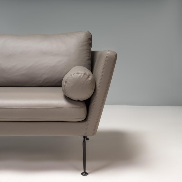 Antonio Citterio for Vitra Grey Leather Suita Three-Seat Sofa, 2021 2