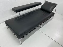 Antonio Citterio "Free Time" Leather and Tubular Chrome Daybed for B&B Italia