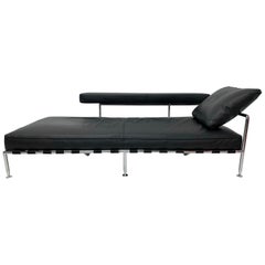 Antonio Citterio Daybed "Free Time" aus Leder und Chromrohr für B&B Italia