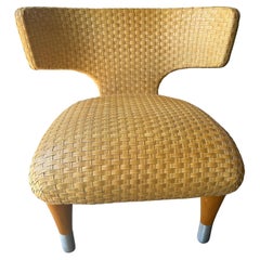 Antonio Citterio  " Klismos " lounge leather chair . Compagnia delle Filippine 