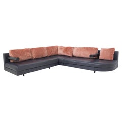 Retro Antonio Citterio Leather Corner Sofa for B&B Italia