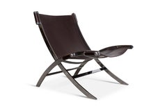 Chaise longue Antonio Citterio en chrome et cuir