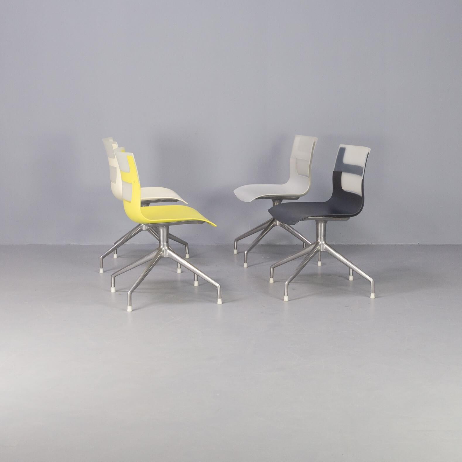 Italian Antonio Citterio ‘otto’ Dining Swivel Chair for B&B Italia Set/4 For Sale