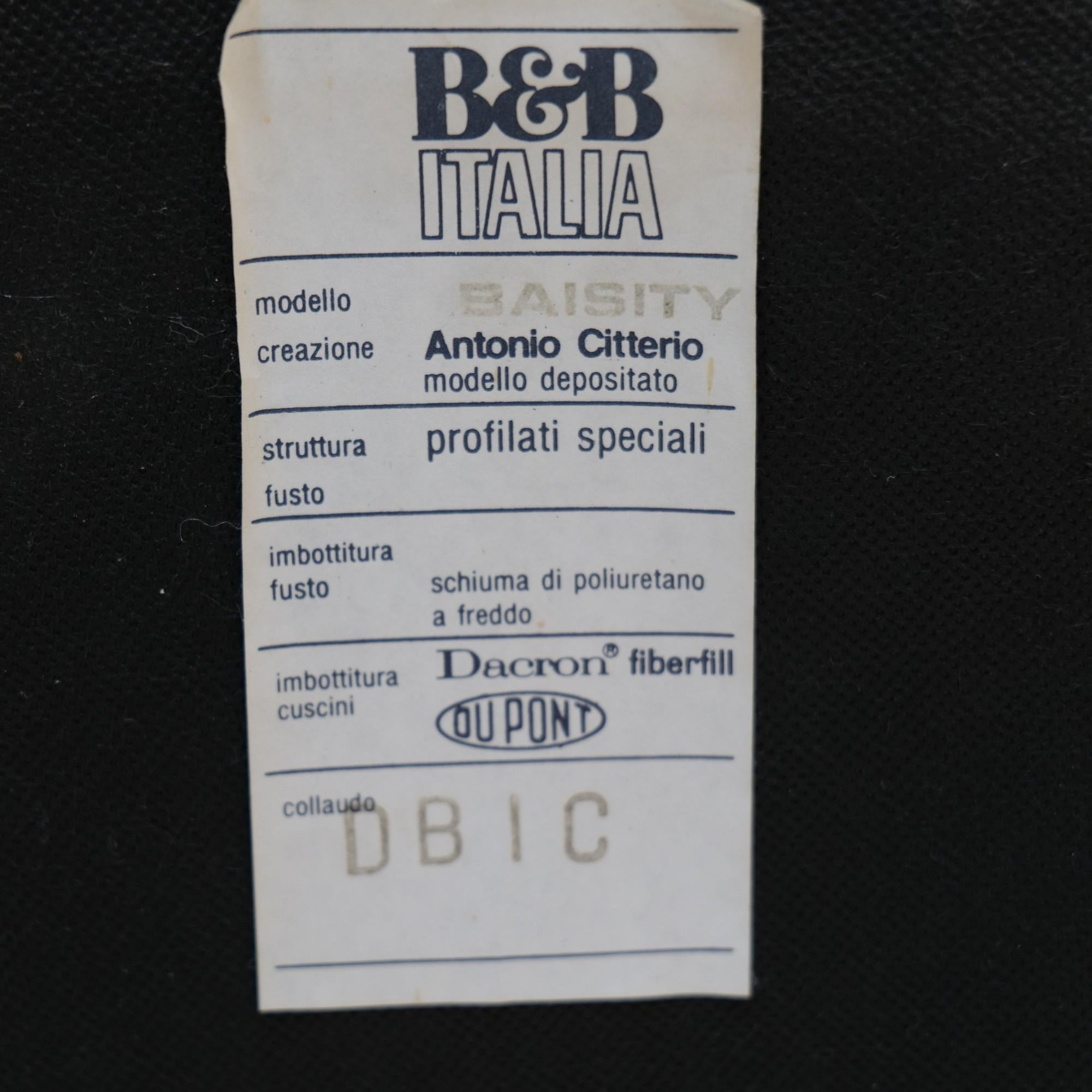 Antonio Citterio, paire de fauteuils mod. Baisity pour B&B Italia, 1980 en vente 6