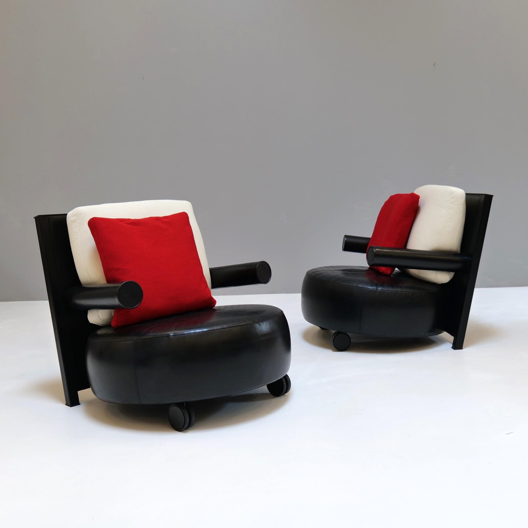 Postmoderne Antonio Citterio, paire de fauteuils mod. Baisity pour B&B Italia, 1980 en vente
