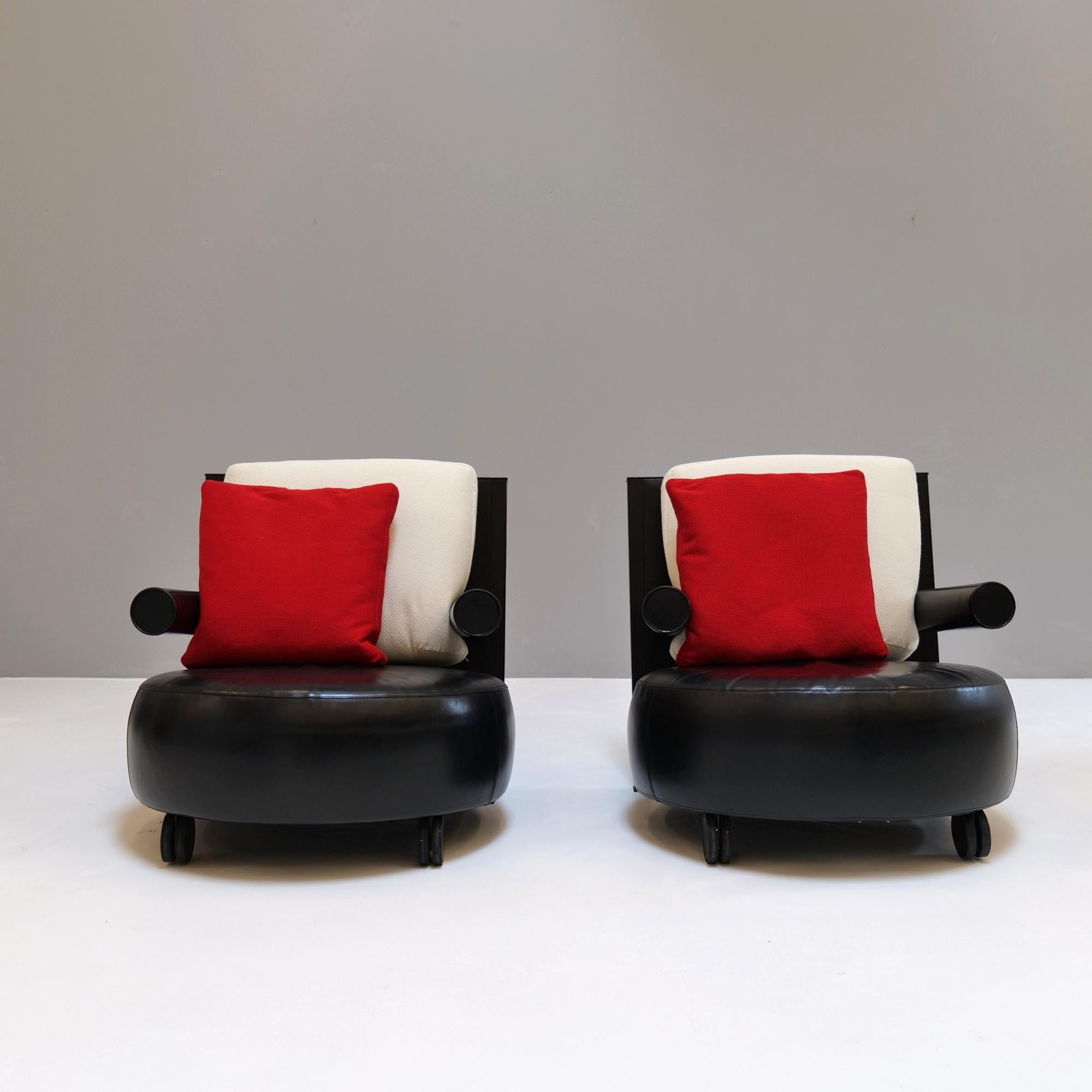 Antonio Citterio, paire de fauteuils mod. Baisity pour B&B Italia, 1980 en vente 1