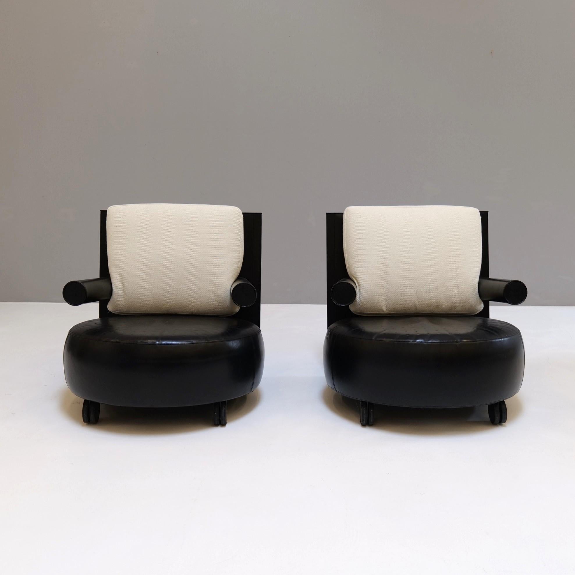 Antonio Citterio, paire de fauteuils mod. Baisity pour B&B Italia, 1980 en vente 2