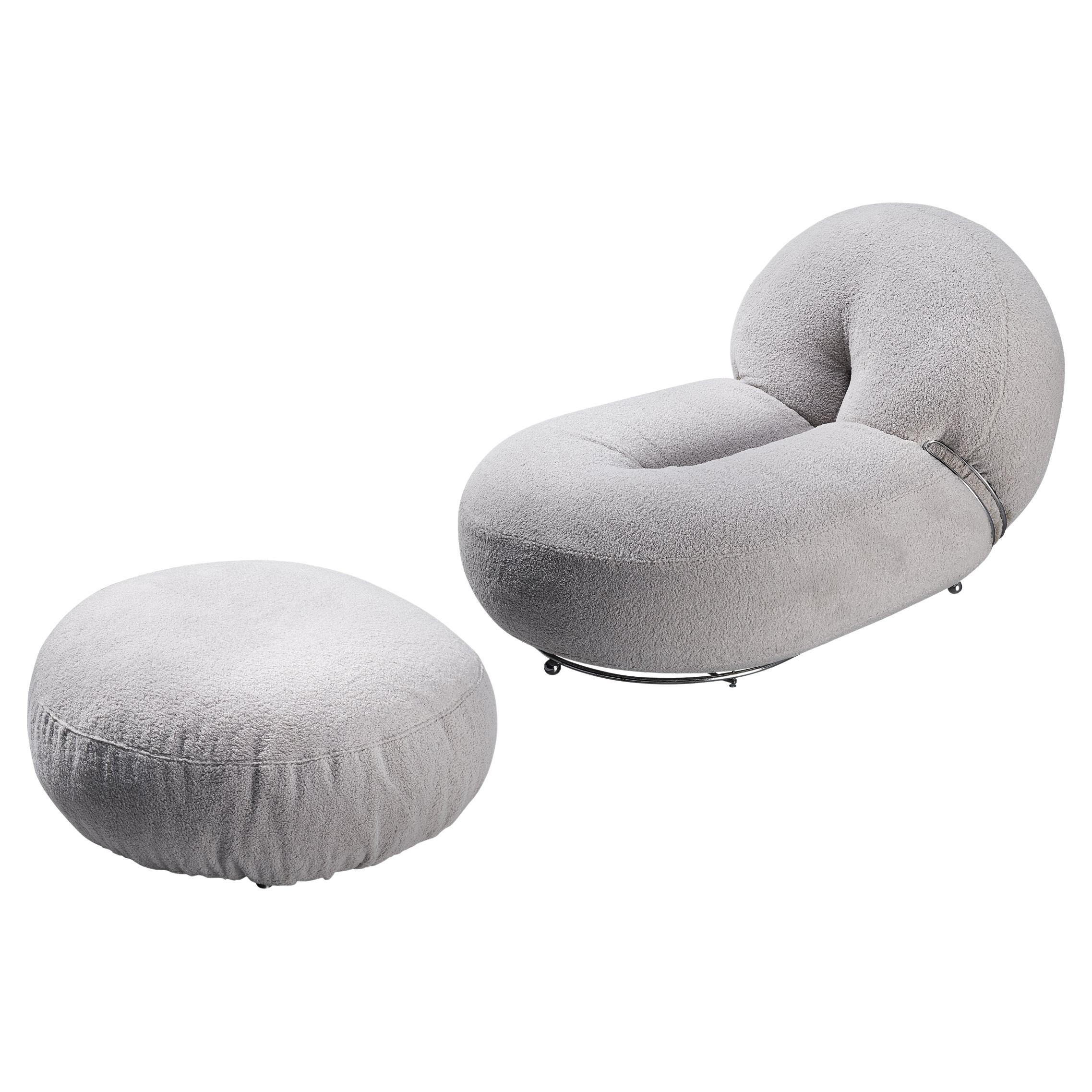 Antonio Citterio & Paolo Nava 'Splaf' Lounge Chair with Ottoman  For Sale
