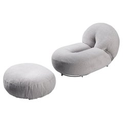 Antonio Citterio & Paolo Nava 'Splaf' Lounge Chair with Ottoman 