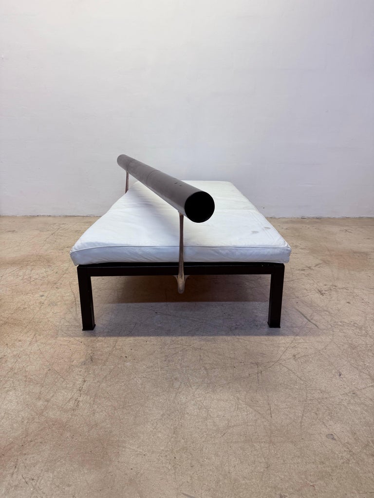 Antonio Citterio Sity Divano letto in pelle e acciaio per B&B