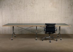 Antonio Citterio Spatio Tisch aus Ahorn / Linoleum Tischplatte und Chrom für Vitra