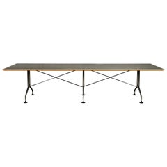 Antonio Citterio Spatio Tisch aus Ahorn / Linoleum Tischplatte und Chrom für Vitra