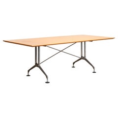 Antonio Citterio Spatio Table in Oak Veneer and Chrome Plated Steel for Vitra