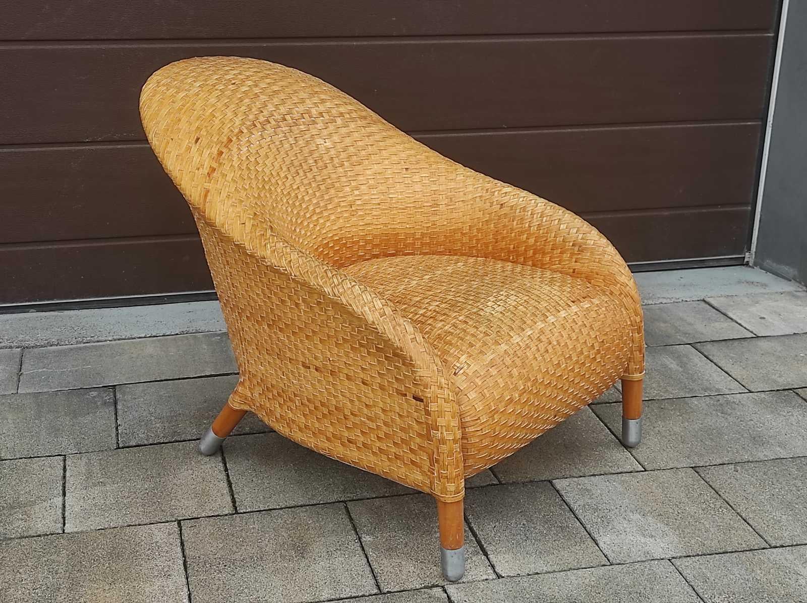 Sedia Longue in pelle intrecciata di Antonio Citterio per B&B Italia in vendita 5