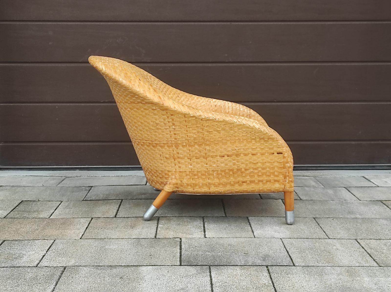 Antonio Citterio Wovn Leather Longoe Chair for B&B Italia 1980s
