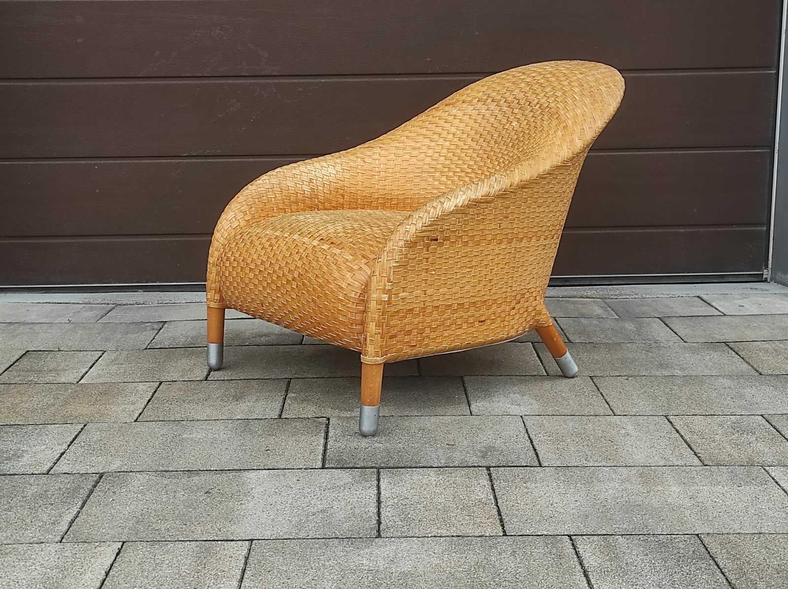 Italiano Sedia Longue in pelle intrecciata di Antonio Citterio per B&B Italia in vendita