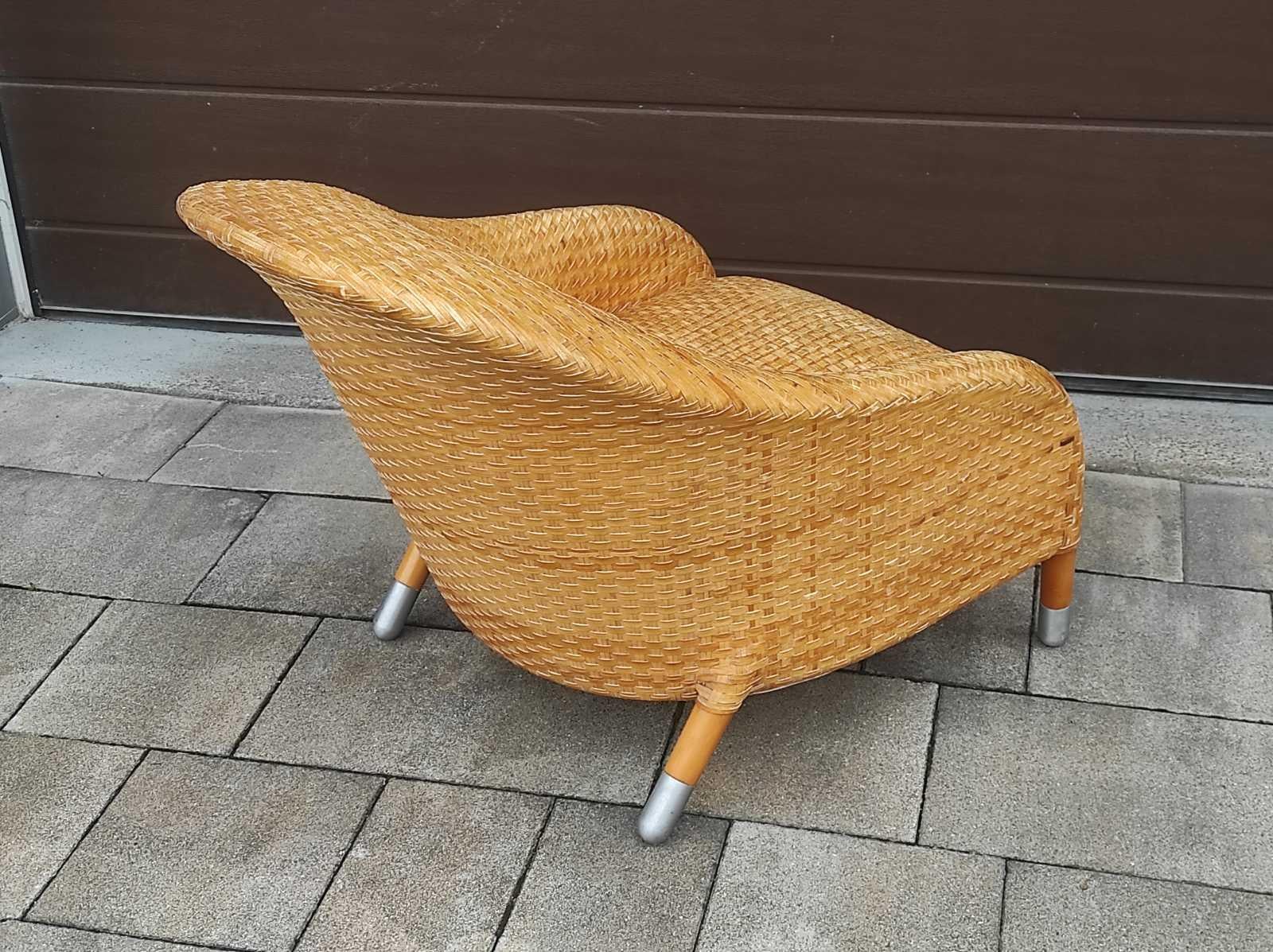 Sedia Longue in pelle intrecciata di Antonio Citterio per B&B Italia In condizioni buone in vendita a Čelinac, BA
