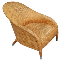 Antonio Citterio Woven Leather Longue Chair For B&B Italia