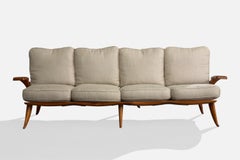 Antonio Ciulli e Figlio, Sofa, Wood, Fabric, Italy, 1960s