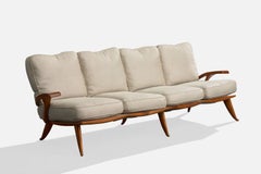 Antonio Ciulli e Figlio, Sofa, Wood, Fabric, Italy, 1960s