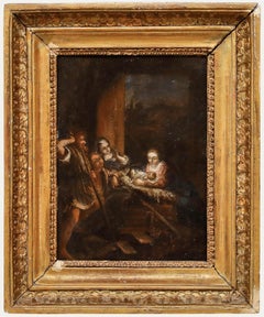 Antonio da Correggio - Huile sur toile du XIXe siècle, L'Adoration des bergers