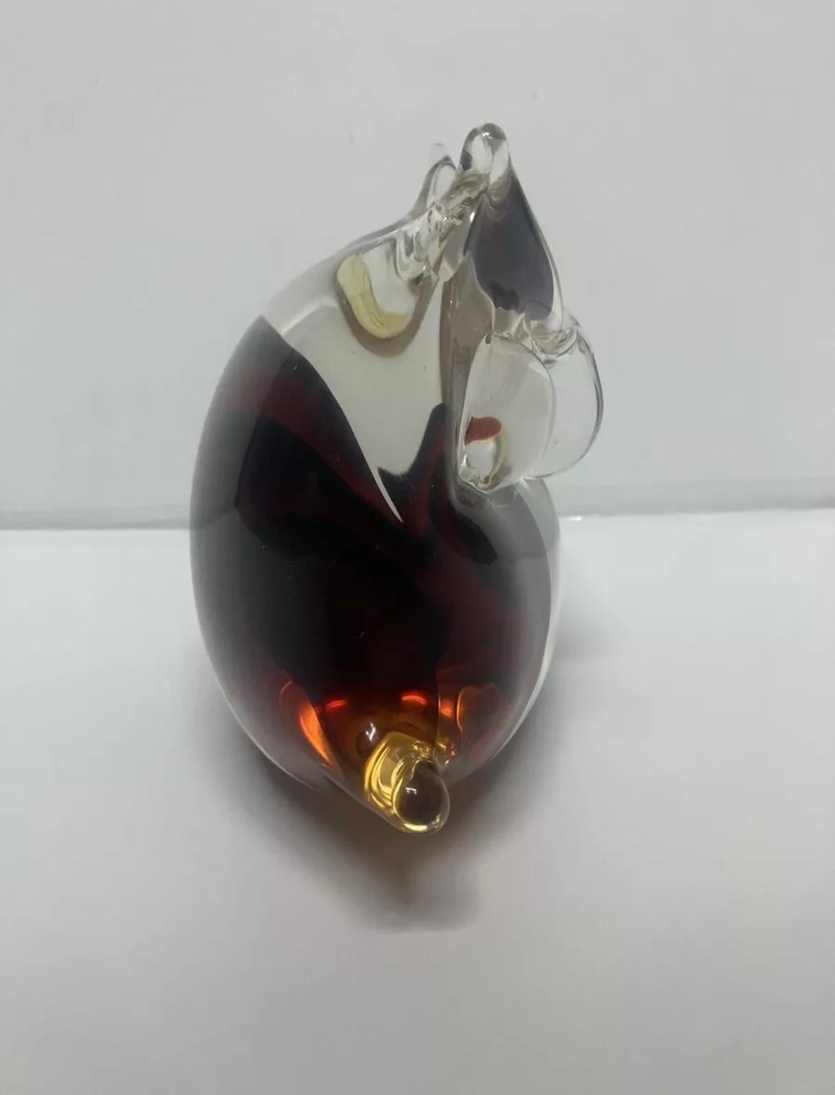 Antonio da Ros Cenedese Murano Italia Arte Vidrio Figura Búho Escultura firmada . En excelente estado medidas 9x7x5