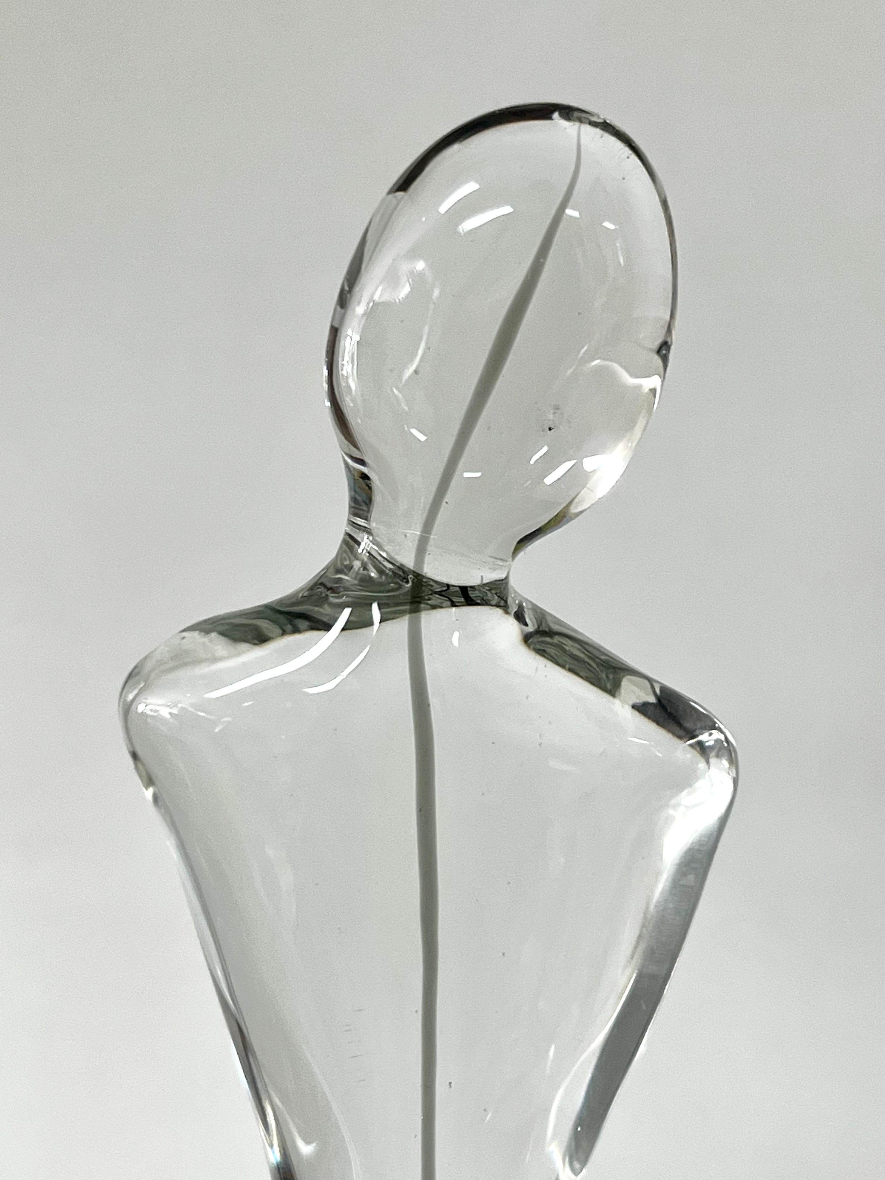 Italian Antonio da Ros Abstract Nude Art Glass Murano Sculpture For Sale