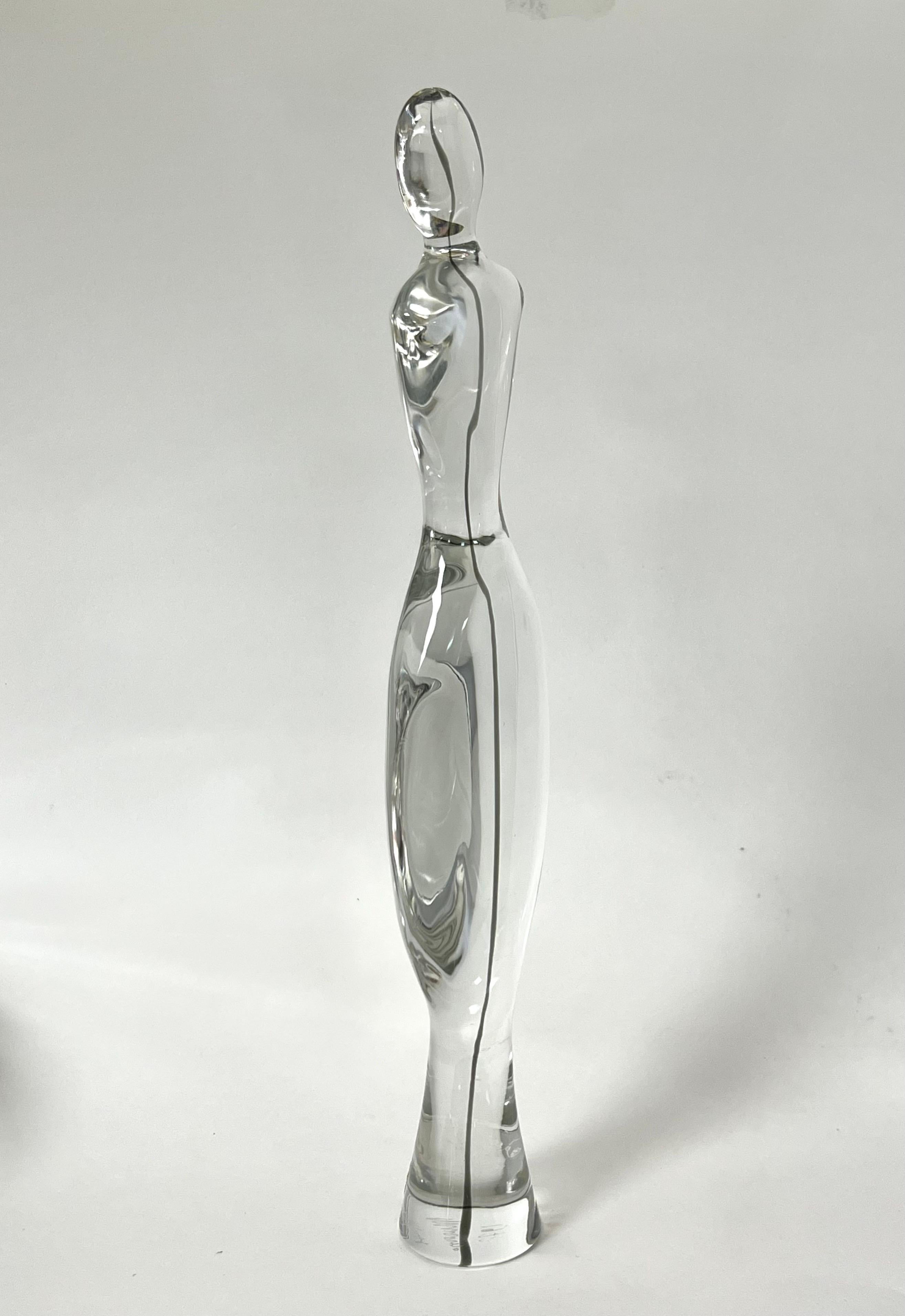 Antonio da Ros Abstract Nude Art Glass Murano Sculpture In Good Condition For Sale In Miami, FL