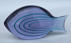 Antonio da Ros Cenedese Alexandrite Murano Glass Fish Sculpture, circa 1960s