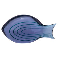 Antonio da Ros Cenedese Alexandrite Murano Glass Fish Sculpture, circa 1960s