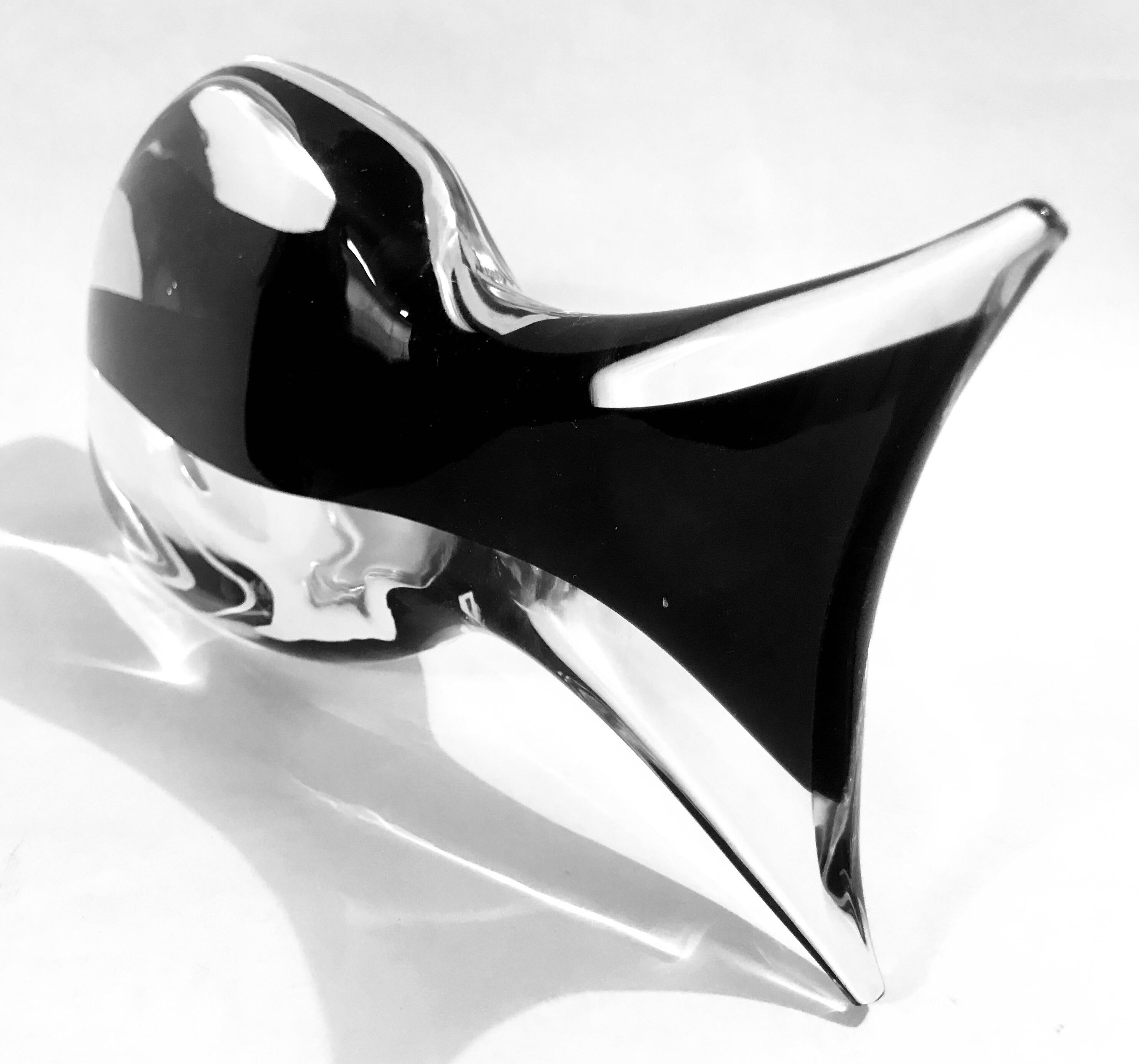 Poisson en verre d'art de Murano Antonio da Ros Cenedese:: Italie:: années 1980 4