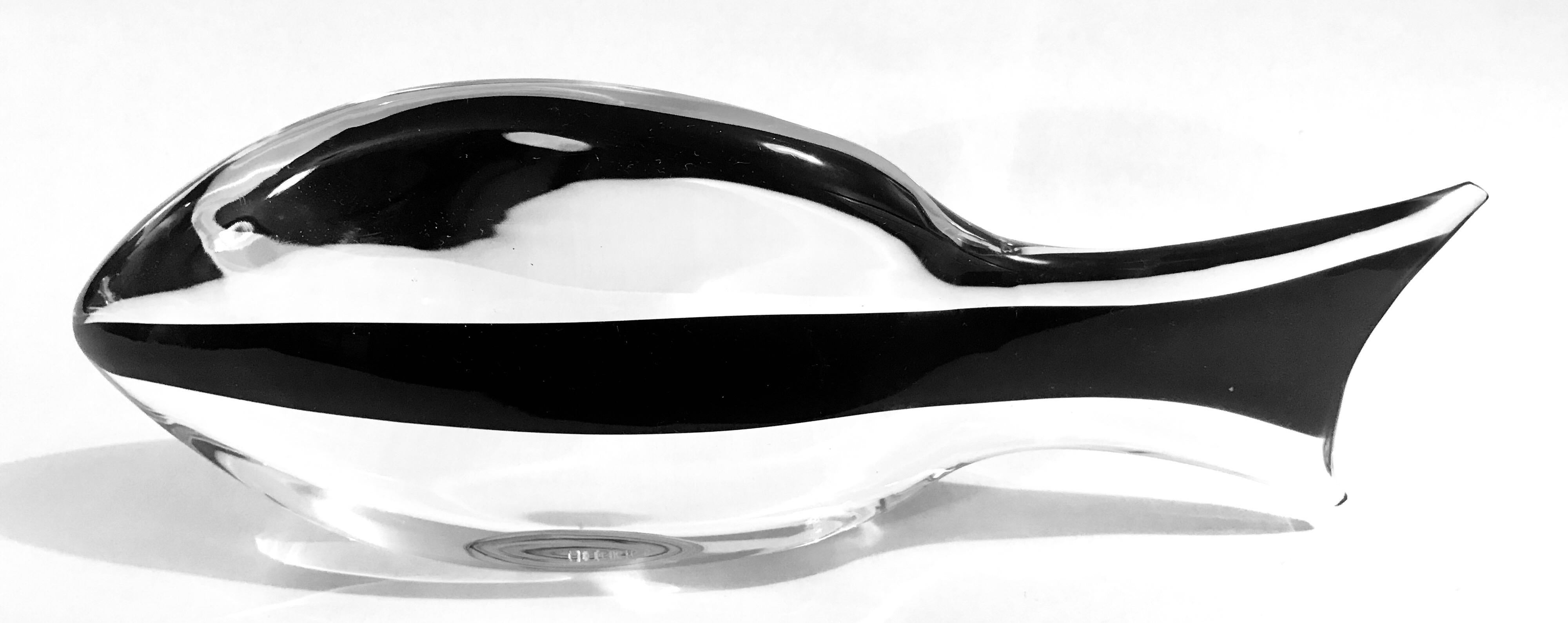 Poisson en verre d'art de Murano Antonio da Ros Cenedese:: Italie:: années 1980 2