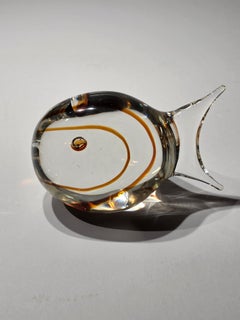Antonio Da Ros Cenedese Murano Art Glass Fish Sculpture Sommerso Mid Century Mod