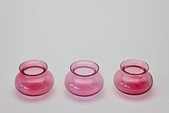 Mid-Century Modern Pink Murano Glass Vases by Formia Glass, Italy