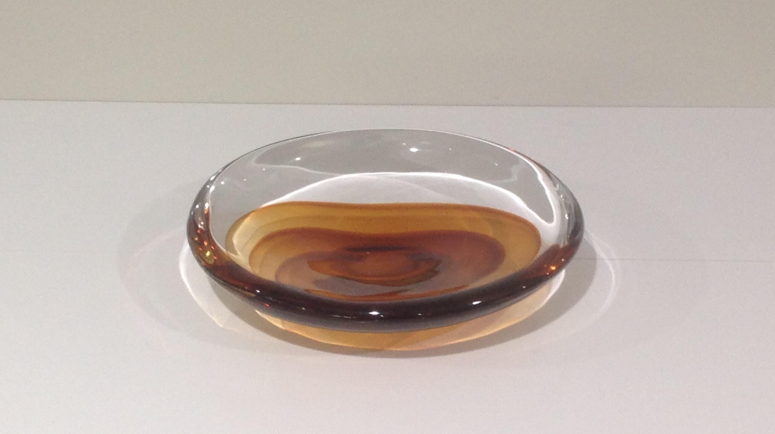 Late 20th Century Antonio da Ros for Cenedese Fine Layered Murano Glass Bowl For Sale