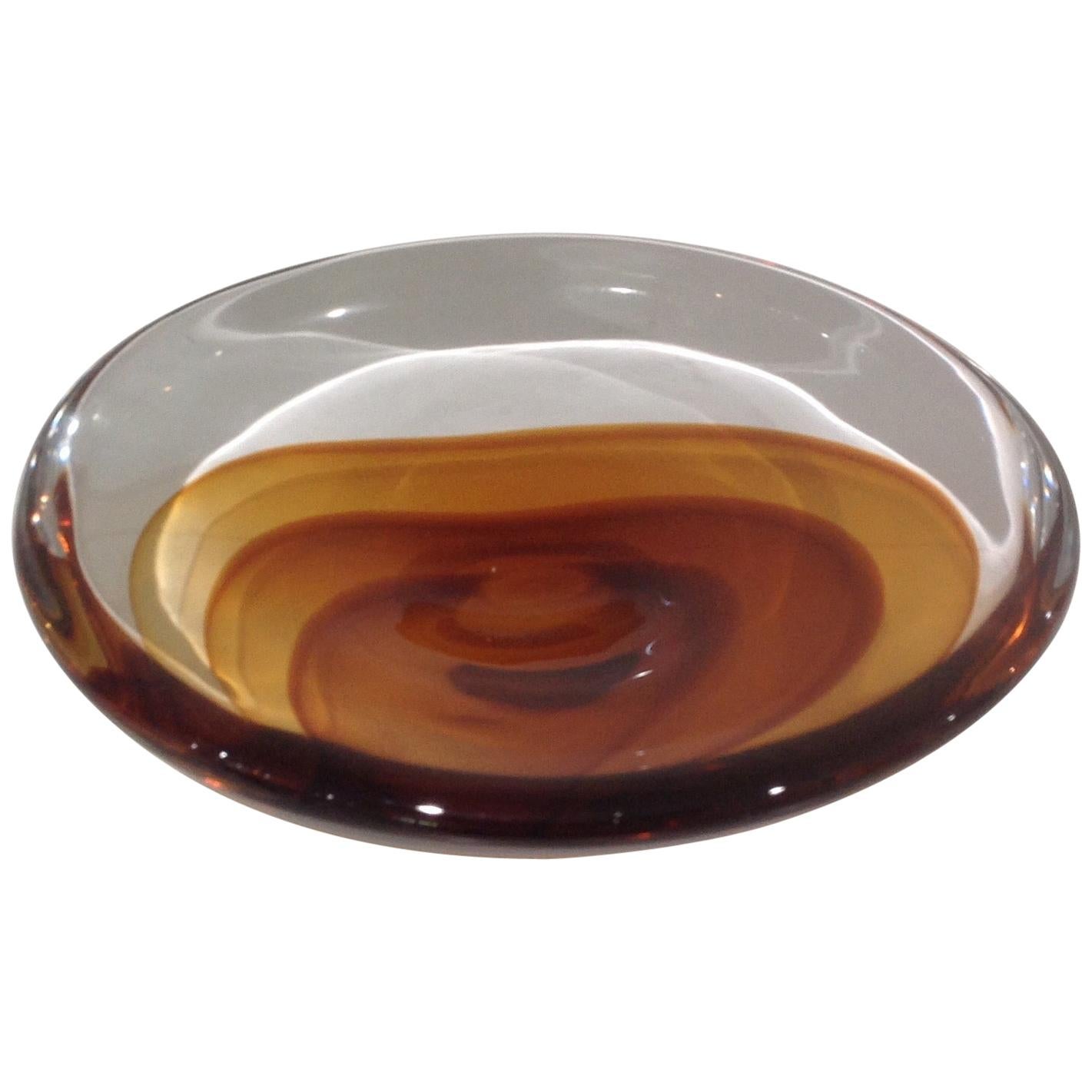 Antonio da Ros for Cenedese Fine Layered Murano Glass Bowl For Sale