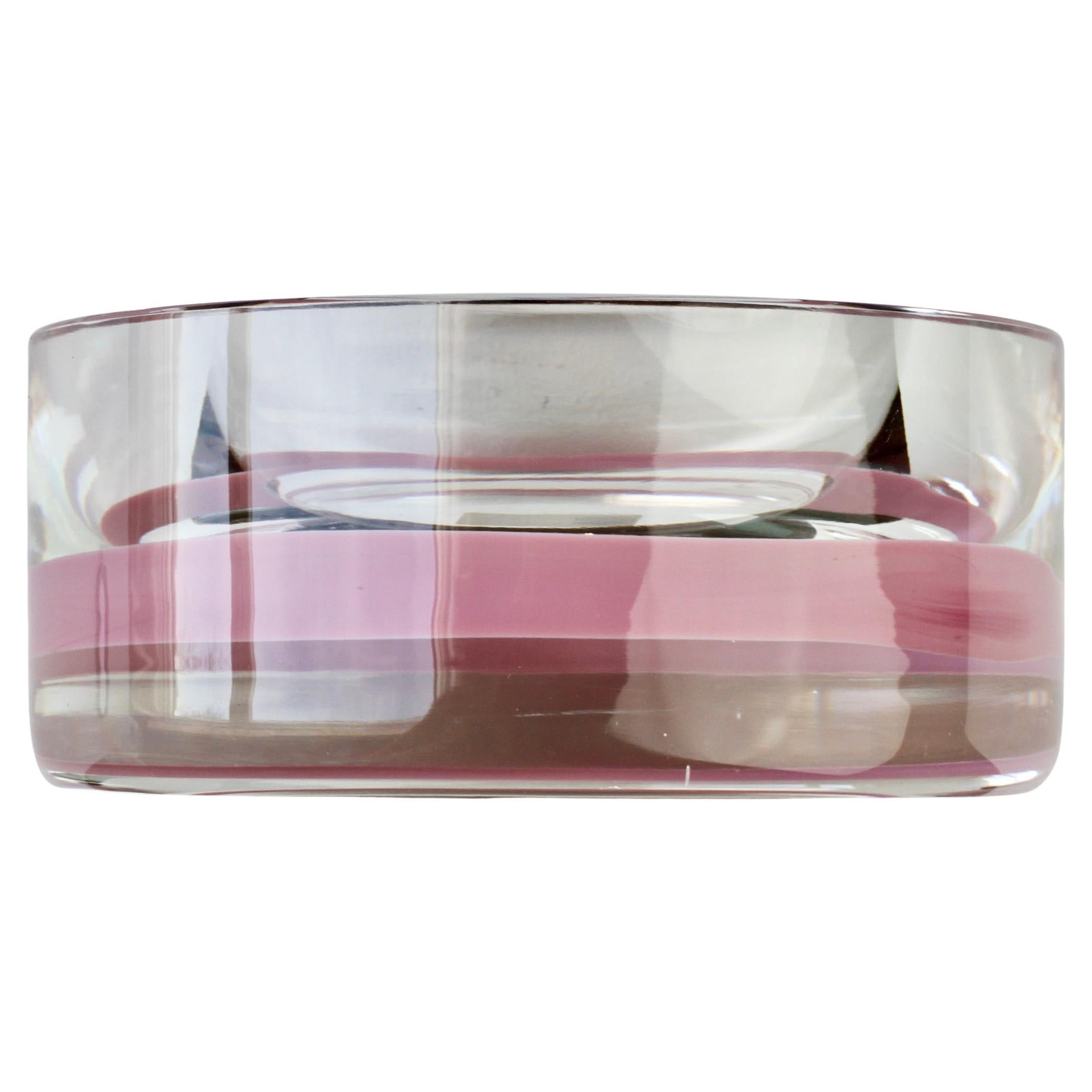 Antonio Da Ros for Cenedese Italian Murano Sommerso Glass Bowl, Dish or Ashtray For Sale 4