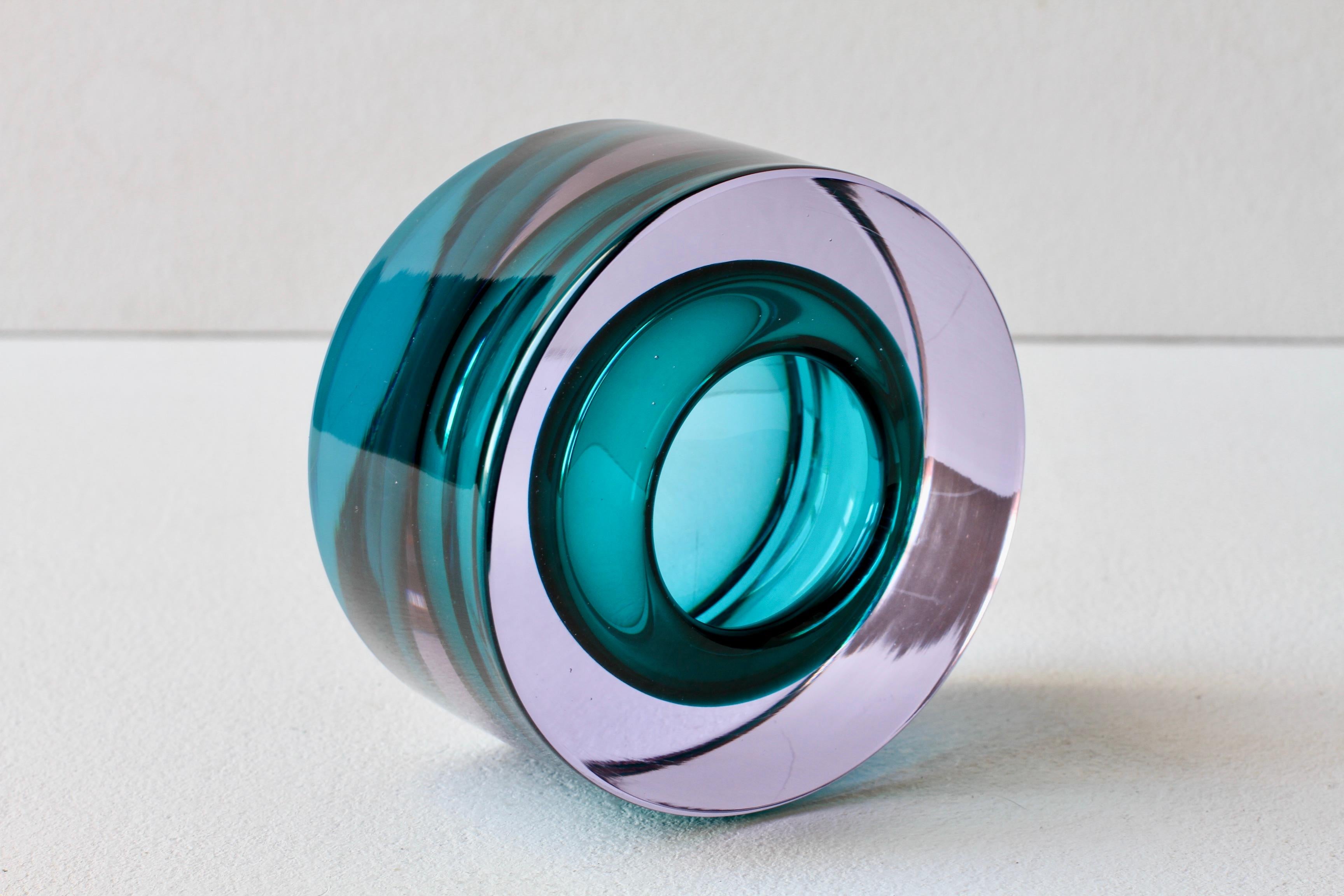 Antonio Da Ros for Cenedese Italian Murano Sommerso Glass Bowl, Dish or Ashtray im Angebot 3